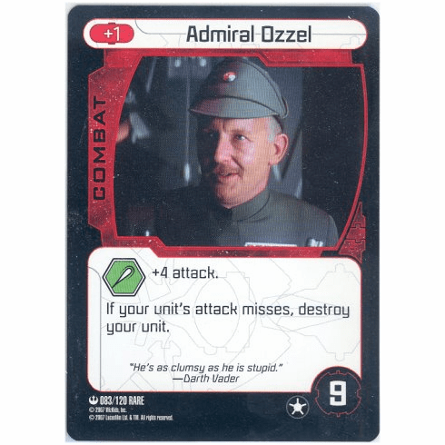 Star Wars Pocketmodel Admiral Ozzel Card