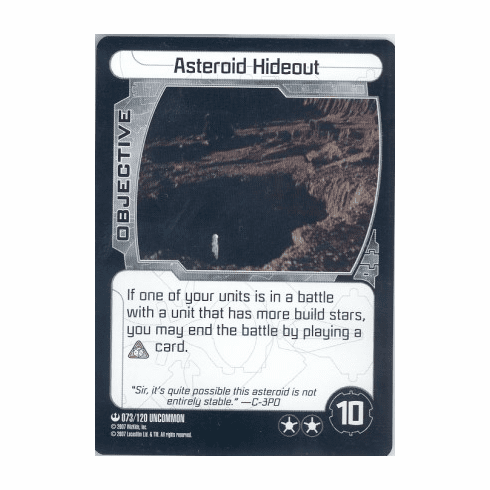 Star Wars Pocketmodel Asteroid Hideout Card