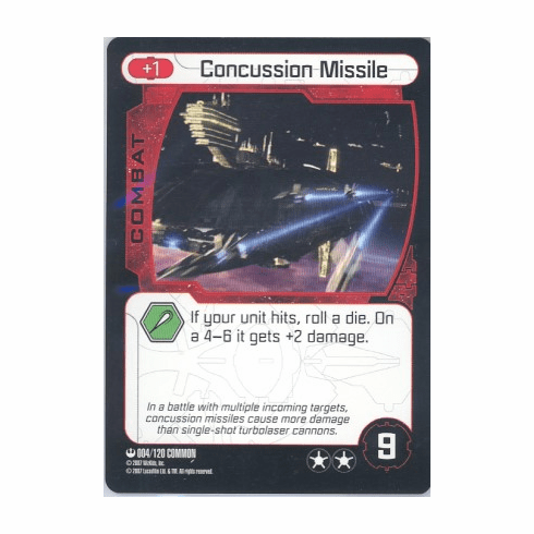 Star Wars Pocketmodel Concussion Missile Card