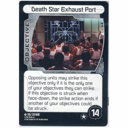Star Wars Pocketmodel Death Star Exhaust Port Card
