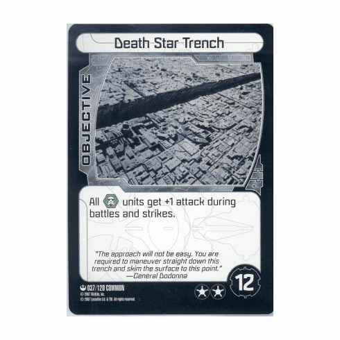 Star Wars Pocketmodel Death Star Trench Card