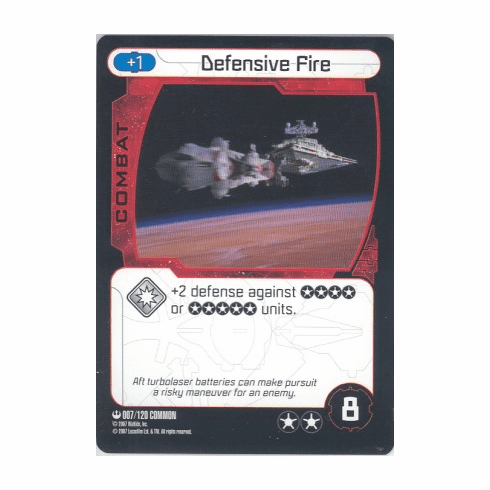 Star Wars Pocketmodel Defensive Fire Card