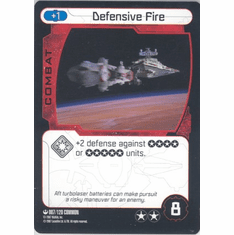 Star Wars Pocketmodel Defensive Fire Card