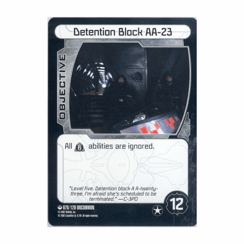 Star Wars Pocketmodel Detention Block AA-23 Card