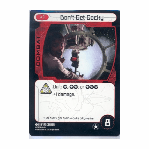 Star Wars Pocketmodel Don't Get Cocky Card