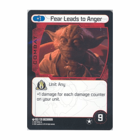 Star Wars Pocketmodel Fear Leads To Anger Card
