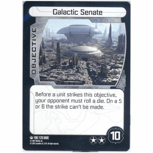 Star Wars Pocketmodel Galactic Senate Card