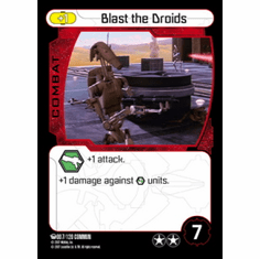 Star Wars Pocketmodel Ground Assault Blast the Droids Card
