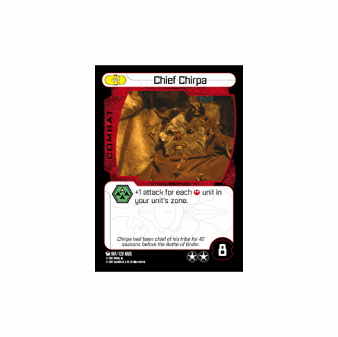 Star Wars Pocketmodel Ground Assault Chief Chirpa Card
