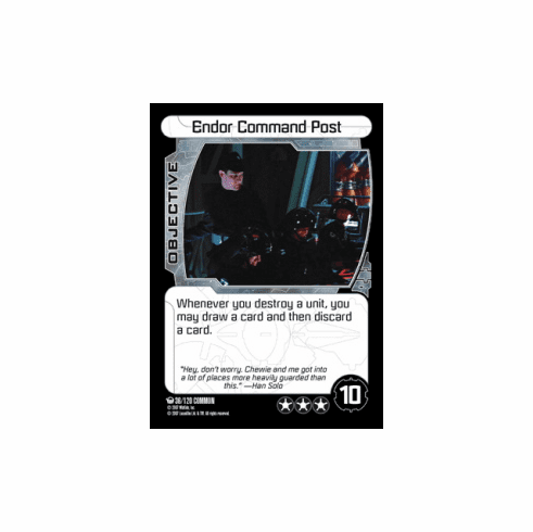 Star Wars Pocketmodel Ground Assault Endor Command Post Card