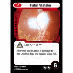 Star Wars Pocketmodel Ground Assault Fatal Mistake Card