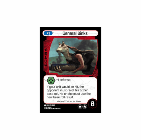 Star Wars Pocketmodel Ground Assault General Binks Card
