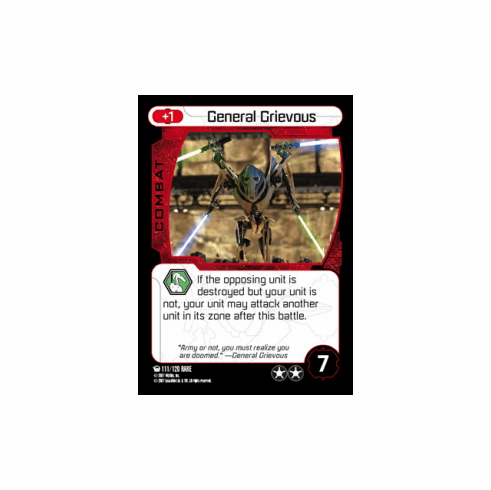 Star Wars Pocketmodel Ground Assault General Grievous Card