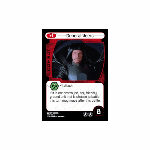 Star Wars Pocketmodel Ground Assault General Veers Card