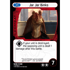Star Wars Pocketmodel Ground Assault Jar Jar Binks Card