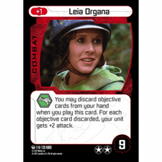 Star Wars Pocketmodel Ground Assault Leia Organa Card