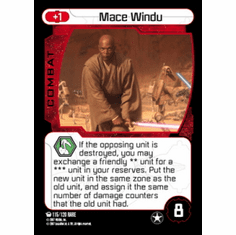Star Wars Pocketmodel Ground Assault Mace Windu Card