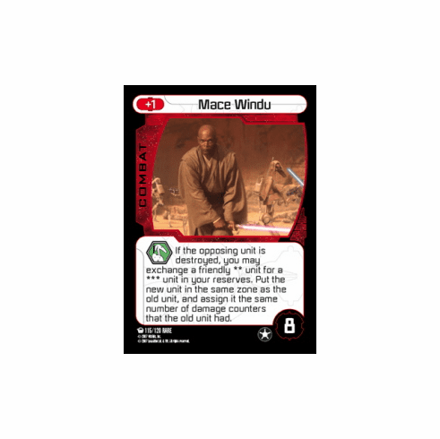 Star Wars Pocketmodel Ground Assault Mace Windu Card