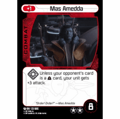 Star Wars Pocketmodel Ground Assault Mas Amedda Card