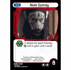Star Wars Pocketmodel Ground Assault Nute Gunray Card