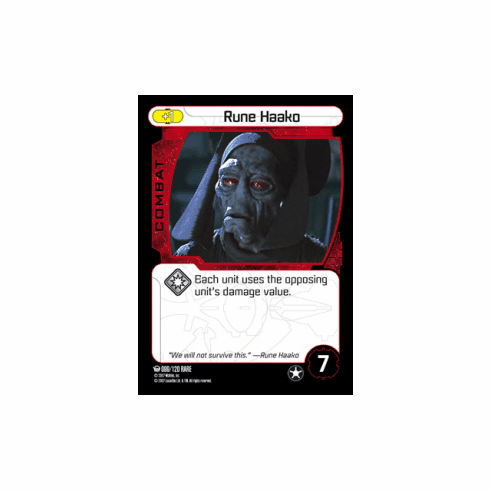 Star Wars Pocketmodel Ground Assault Rune Haako Card