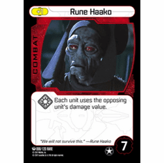 Star Wars Pocketmodel Ground Assault Rune Haako Card