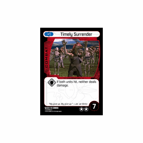 Star Wars Pocketmodel Ground Assault Timely Surrender Card