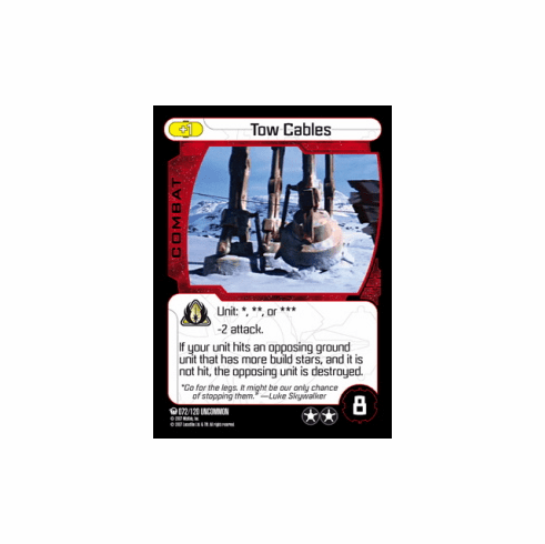Star Wars Pocketmodel Ground Assault Tow Cables Card