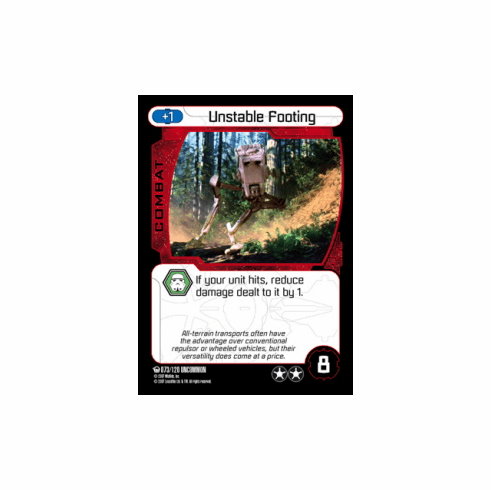 Star Wars Pocketmodel Ground Assault Unstable Footing Card