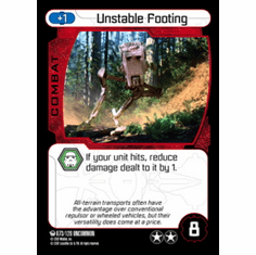 Star Wars Pocketmodel Ground Assault Unstable Footing Card
