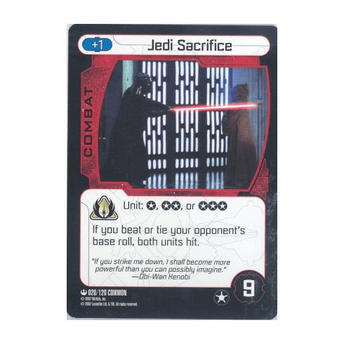 Star Wars Pocketmodel Jedi Sacrifice Card