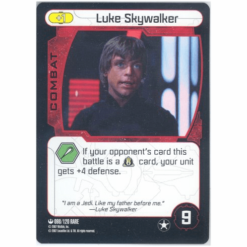 Star Wars Pocketmodel Luke Skywalker Card
