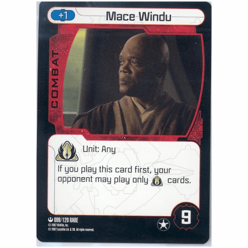 Star Wars Pocketmodel Mace Windu Card