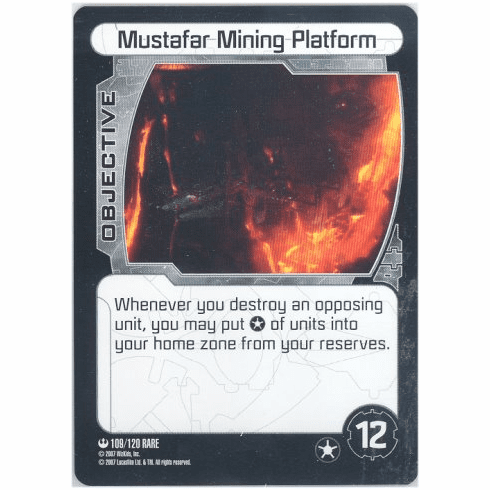 Star Wars Pocketmodel Mustafar Mining Platorm Card