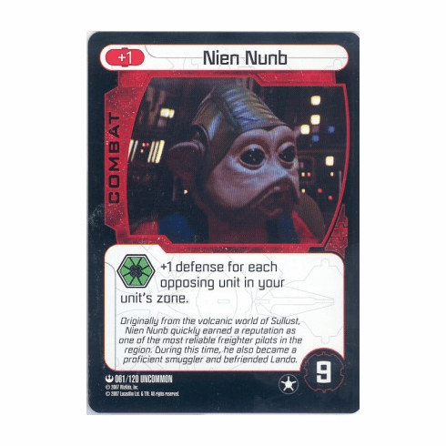 Star Wars Pocketmodel Nien Nunb Card