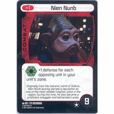 Star Wars Pocketmodel Nien Nunb Card