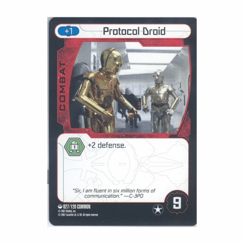 Star Wars Pocketmodel Protocol Droid Card