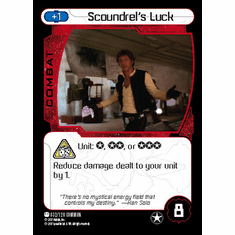 Star Wars Pocketmodel Scoundrel's Luck Card