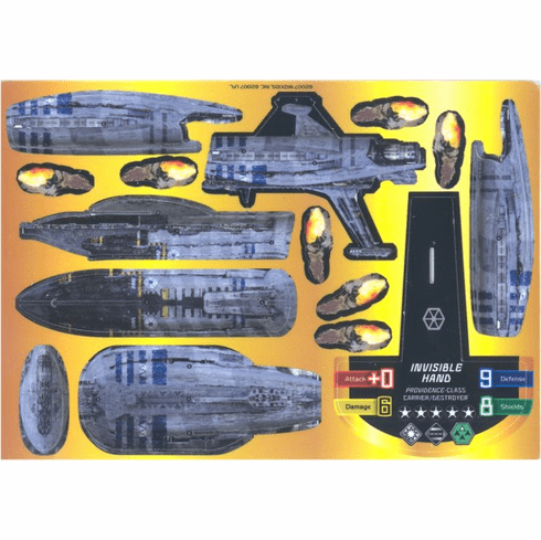 Star Wars Pocketmodel Ship Card Invisible Hand