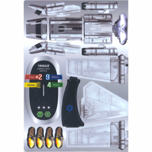 Star Wars Pocketmodel Ship Card Tridius