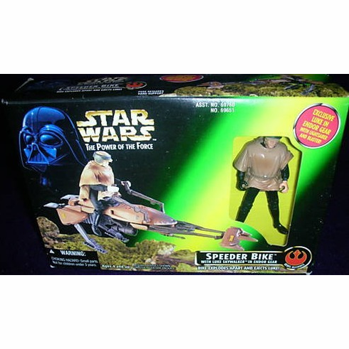Star Wars Power of the Force Speeder Bike With Luke Skywalker Action Figure