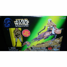 Star Wars Power of the Force Speeder Bike With Princess Leia Action Figure