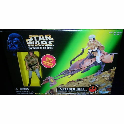 Star Wars Power of the Force Speeder Bike With Princess Leia Action Figure