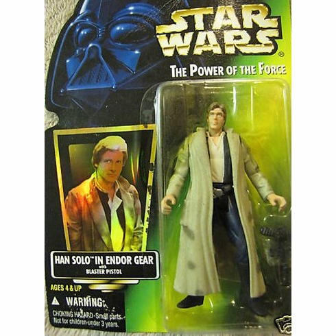 Star Wars The Power of the Force Han Solo in Endor Gear Action Figure
