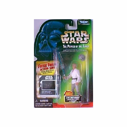 Star Wars The Power of the Force Luke Skywalker Action Figure with Freeze Frame Action Slide
