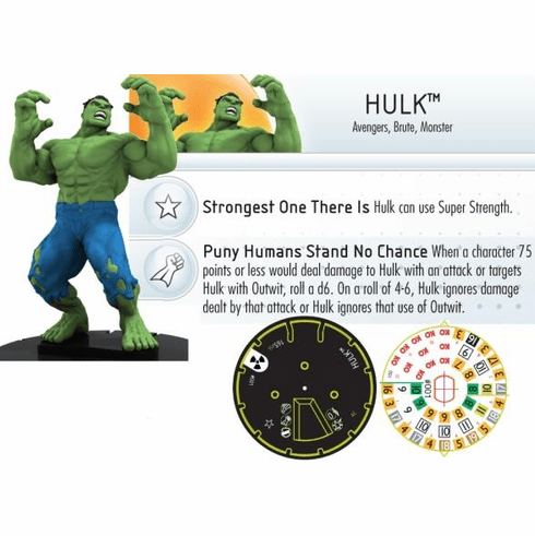 The Incredible HULK Heroclix figure #001 Common Hulk