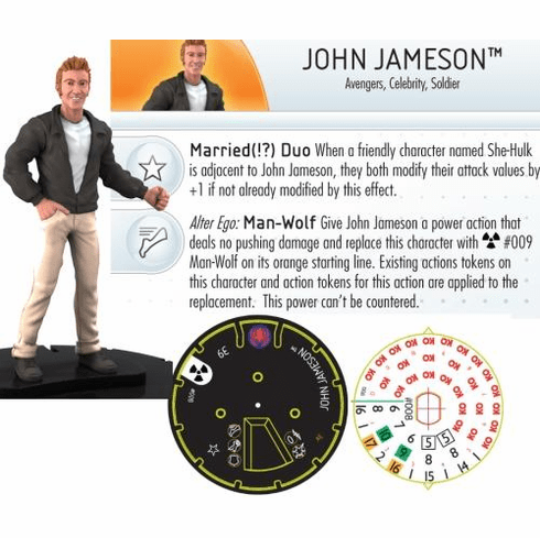 The Incredible HULK Heroclix figure #008 Common John Jameson