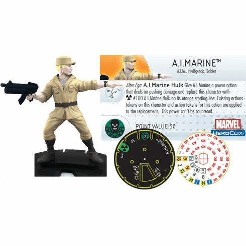 The Incredible HULK Heroclix figure #018 Uncommon A.I.Marine