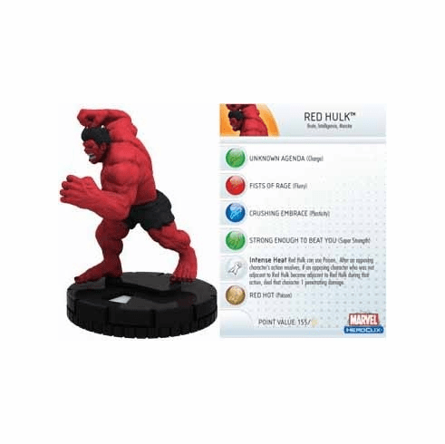 The Incredible HULK Heroclix figure #028 Rare Red Hulk