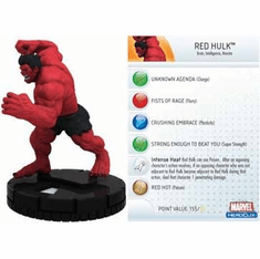 The Incredible HULK Heroclix figure #028 Rare Red Hulk